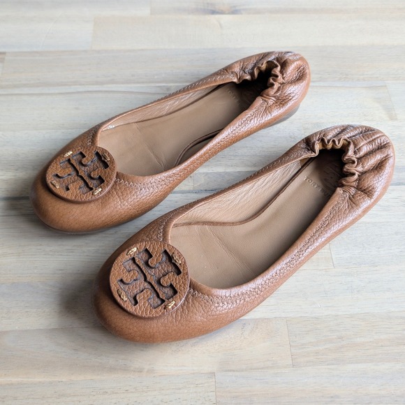 TORY BURCH Claire Leather Ballet Flats Women's Size 7